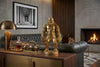 Decoration Figurine King Ape 34cm Polyresin Gold