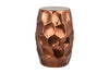 Round Side Table Organic Orient 46cm Metal Copper