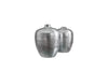 Set Of 2 Vases Oriental 27cm/33cm Metal Silver