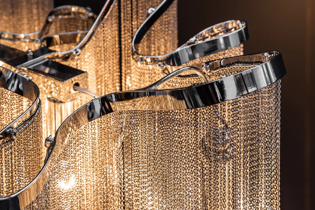 Hanging Lamp Elegance 118cm Metal Silver