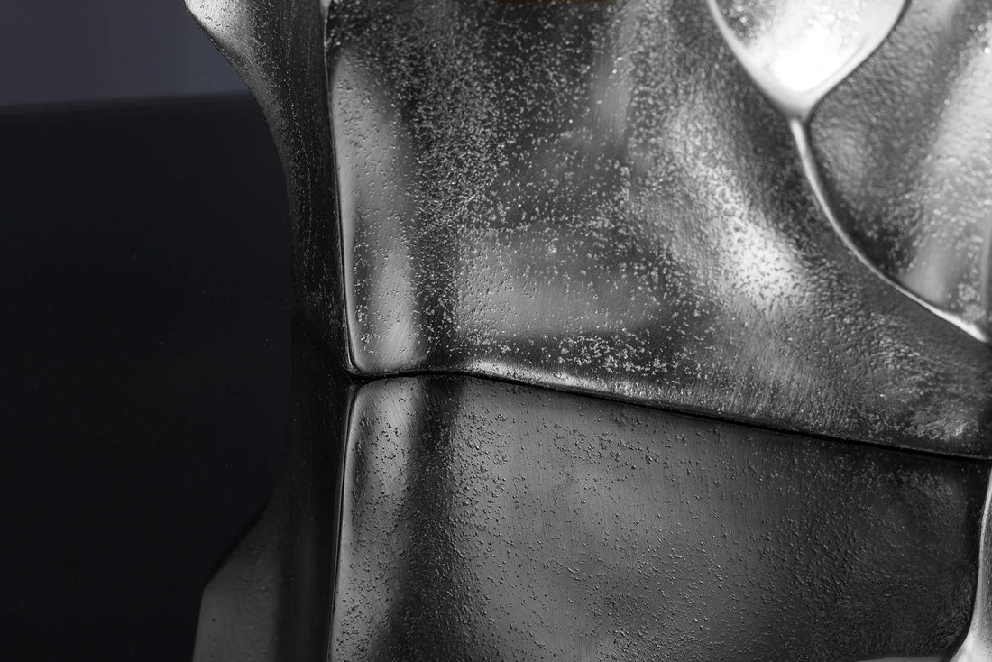 Vase Liquid 30cm Metal Silver