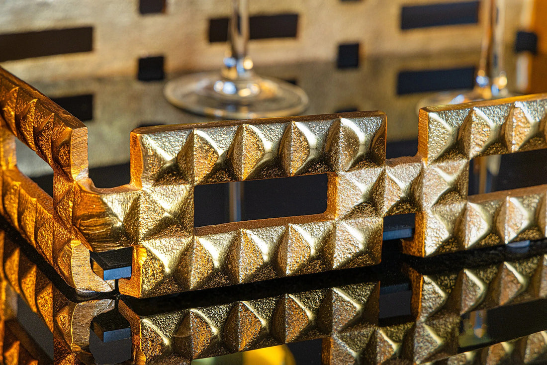 Tray Variation 41cm Metal Black Gold