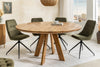 Round Dining Table Art Wood 120cm Mango Wood Brown