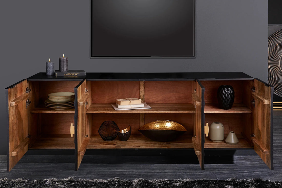 Floating Sideboard Golden Eye 177cm Mango Wood Black