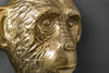 Set Of Three Coat Hooks Three Apes 25cm Metal Gold