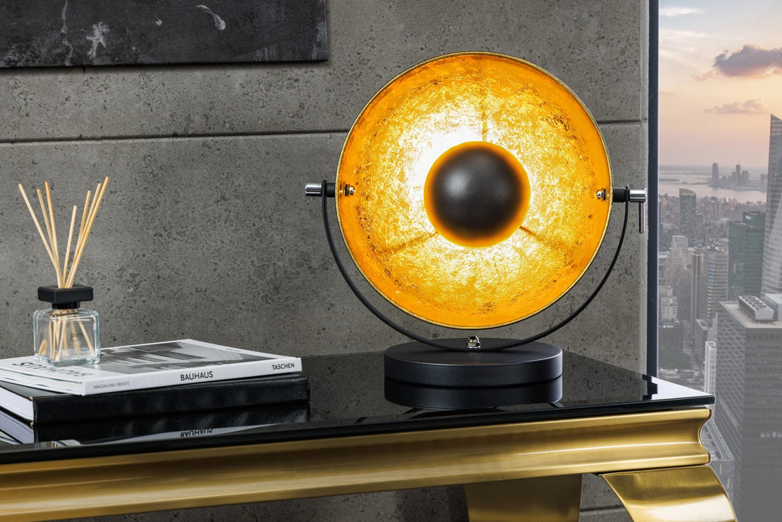 Table Lamp Studio 38cm Metal Black Gold