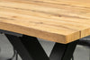 Dining Table Ranger 180-220cm Wild Oak Look Natural X-Frame