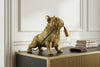 Table Lamp Bulldog 35cm Polyresin Gold
