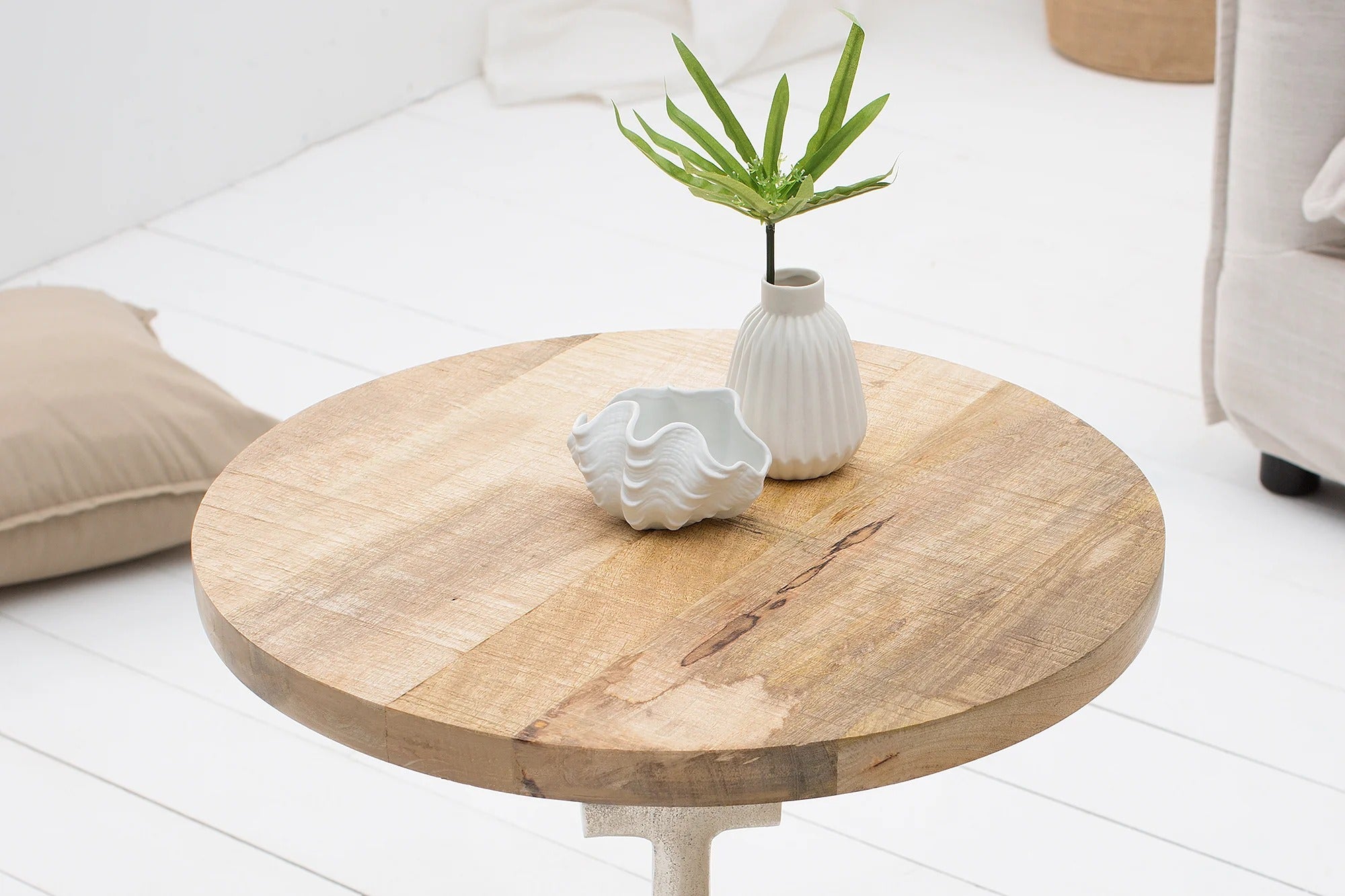 Round Side Table Captain 56cm Mango Wood Natural