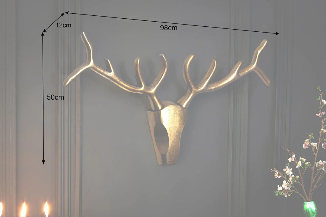 Deer Antler Veado 98cm Metal Gold