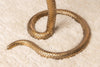 Round Side Table Wildlife Snake 62cm Glass Metal Copper