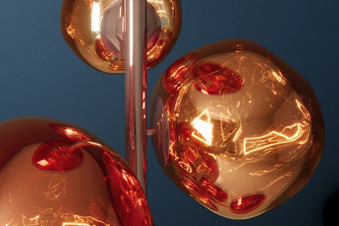 Floor Lamp Liquid Diamond 168cm Glass Copper