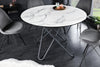 Round Dining Table Horizon 120cm Ceramic White Marble