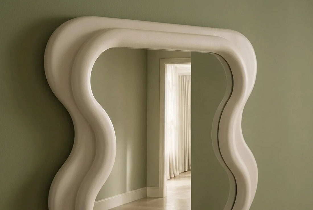 Wall Mirror Curvy 160cm Greige
