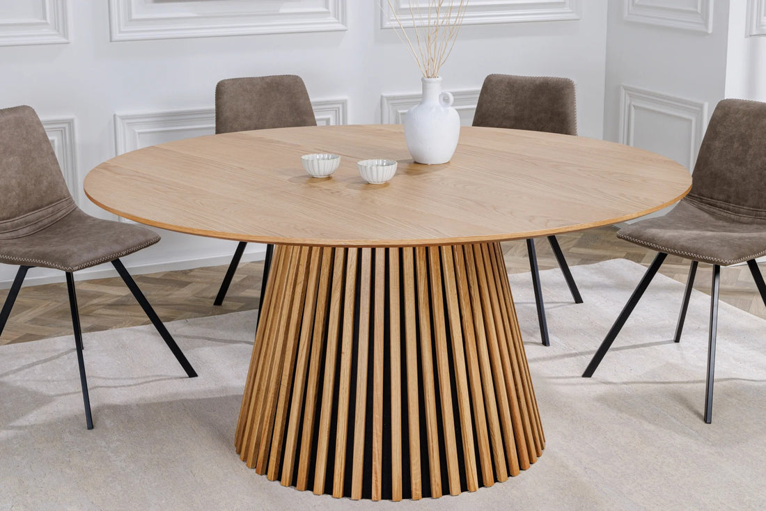 Round Dining Table Yoko 140cm Oak Wood Natural