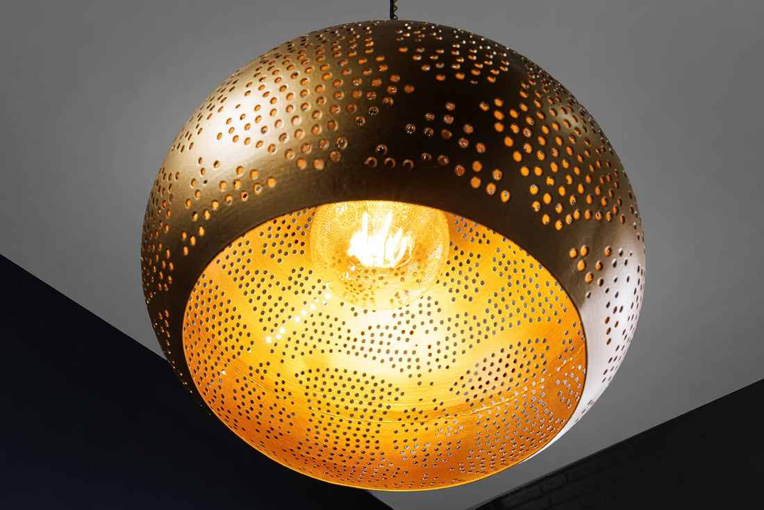 Hanging Lamp Orient Living 49cm Metal Gold