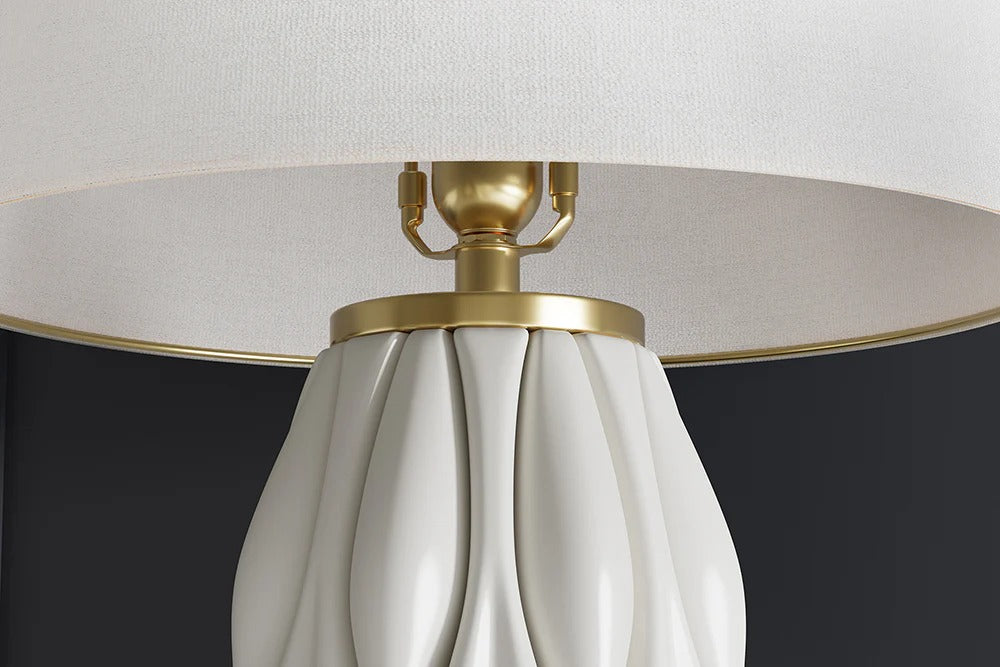 Table Lamp Elegancia 66cm Ceramic White