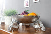 Fruit Bowl Skull 35cm Metal Silver