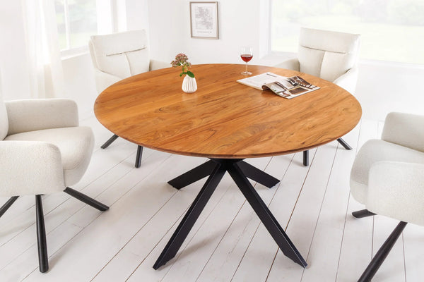 Round Dining Table Galaxie 130cm Acacia Wood Natural