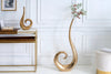 Vase Wave 106cm Metal Gold