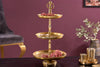 Three Tier Cake Stand Orient 47cm Hammered Metal Gold