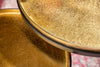 Set Of 2 Round Side Tables Elements Orient 39cm/45cm Metal Gold