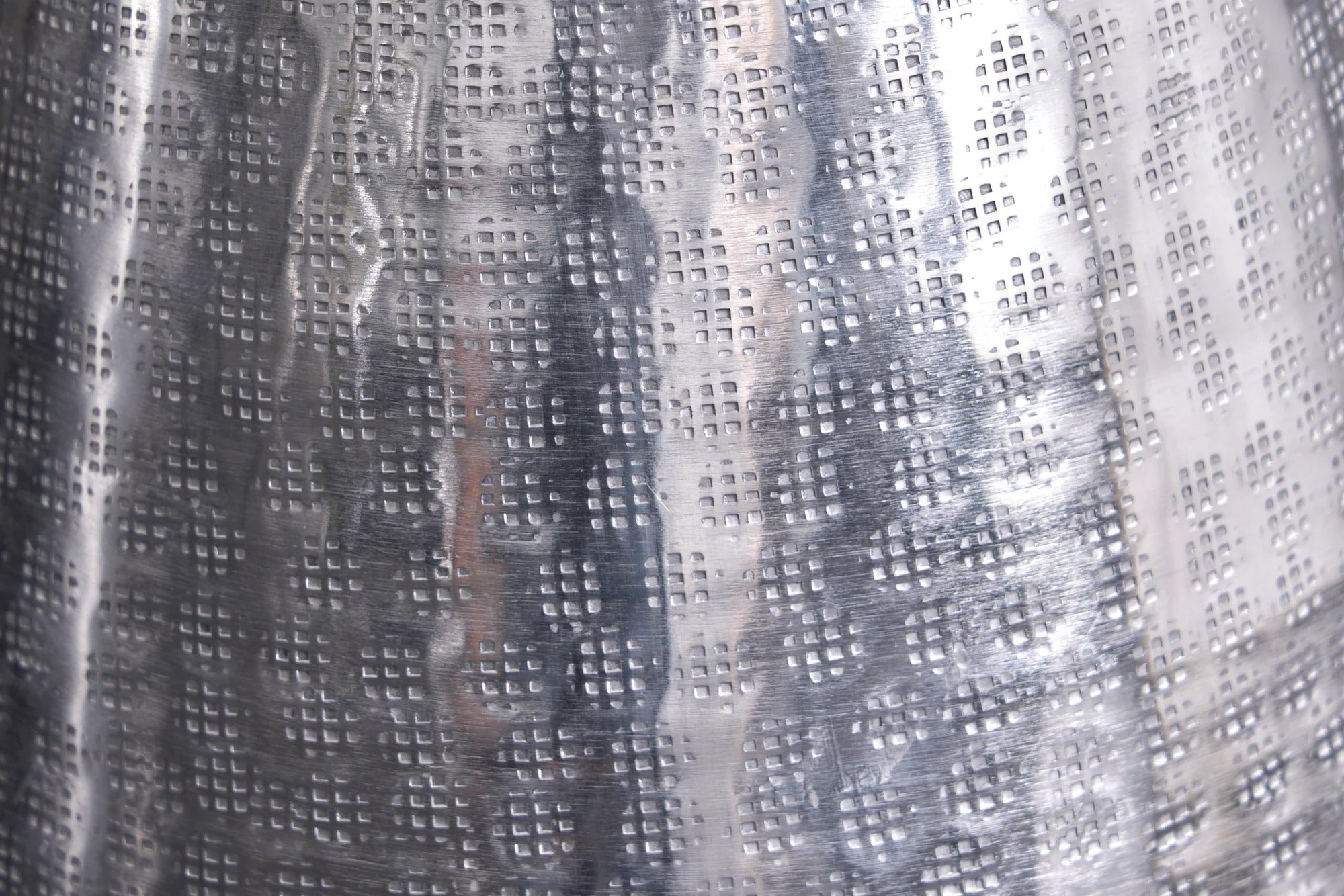 Vase Organic Orient 50cm Hammered Metal Silver
