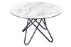 Round Dining Table Horizon 120cm Ceramic White Marble
