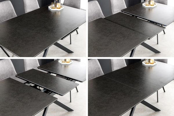 Extendable Dining Table Alpine 160-200cm Ceramic Anthracite