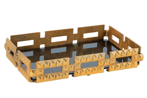 Tray Variation 41cm Metal Black Gold