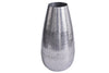 Vase Organic Orient 50cm Hammered Metal Silver
