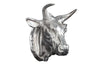 Decorative Bull Head Torero 65cm Metal Silver