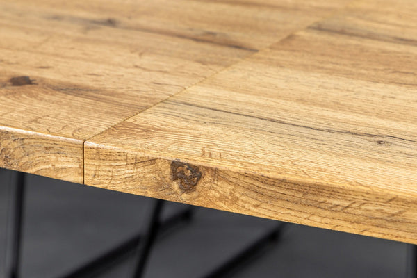 Dining Table Ranger 180-220cm Wild Oak Look Natural X-Frame