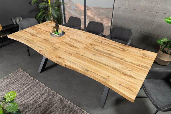 Dining Table Ranger 160-200cm Wild Oak Look Natural X-Frame