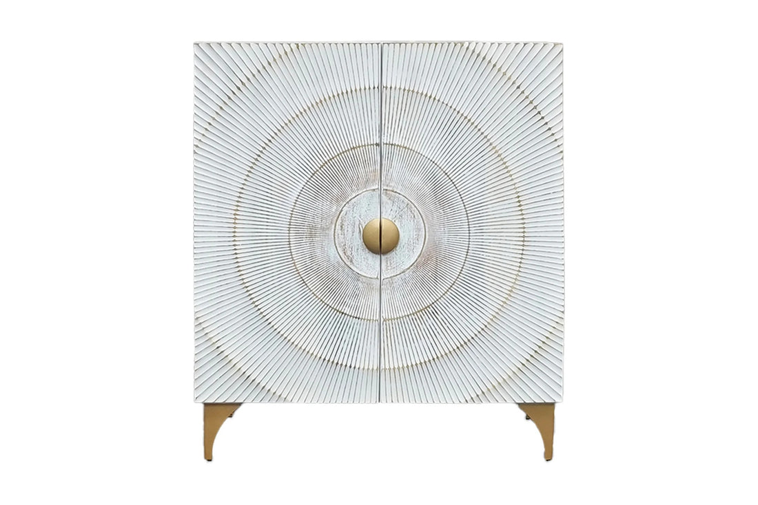 Cabinet Golden Eye 120cm Mango Wood White