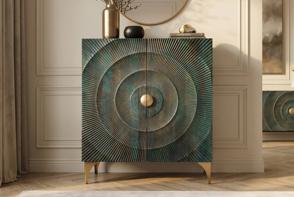 Cabinet Golden Eye 120cm Mango Wood Turquoise