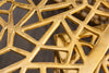 Set Of 2 Nesting Coffee Tables Abstract 39cm/50cm Metal Gold
