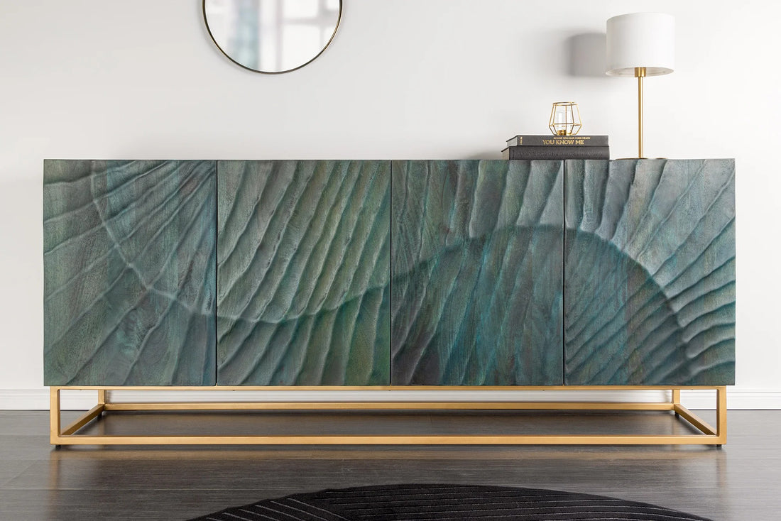 Sideboard Fossil 177cm Mango Wood Turquoise