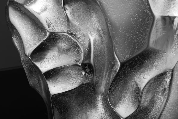 Vase Liquid 30cm Metal Silver