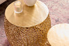 Set Of 2 Round Nesting Coffee Tables Ambrosia 35cm/45cm Metal Gold