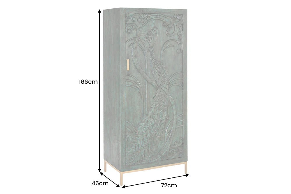 Cabinet Peacock 166cm Mango Wood Green