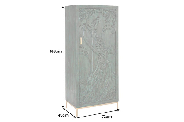 Cabinet Peacock 166cm Mango Wood Green