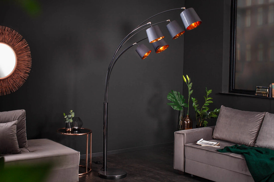 Floor Lamp Levels 205cm Metal Black