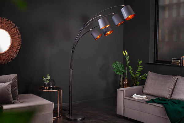 Floor Lamp Levels 205cm Metal Black