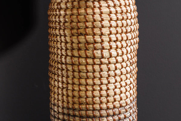 Table Lamp Zea 61cm Seagrass Natural Black Shade