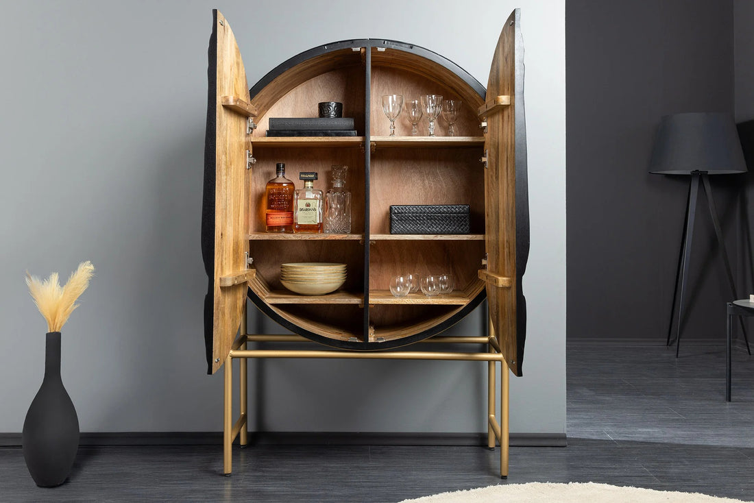 Cabinet Lion 140cm Mango Wood Black