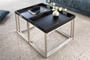 Set Of Three Nesting Coffee Tables Elements 60cm/60cm/75cm Black With Tray
