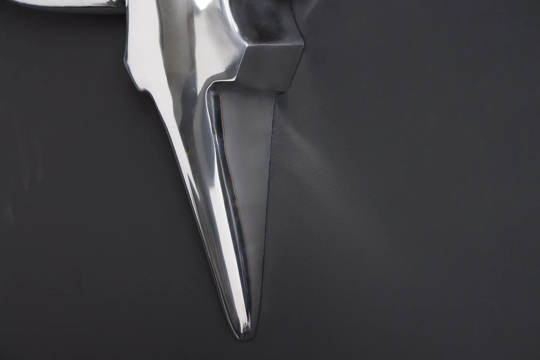 Decorative Bull Horns Texas 120cm Metal Chrome