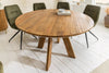 Round Dining Table Art Wood 140cm Mango Wood Brown