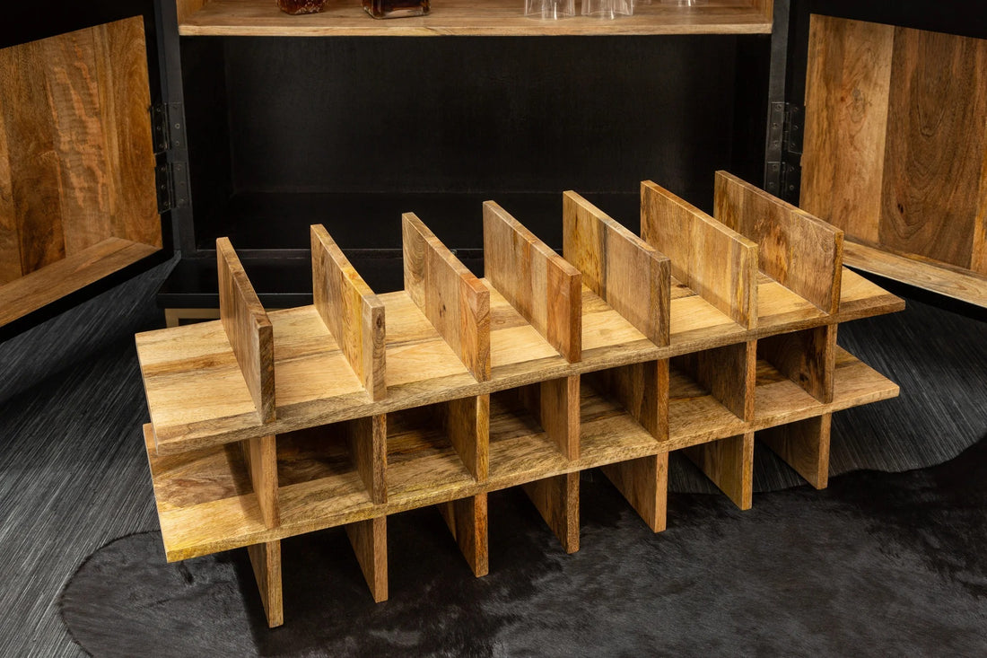Bar Cabinet Angel 95cm Mango Wood Black